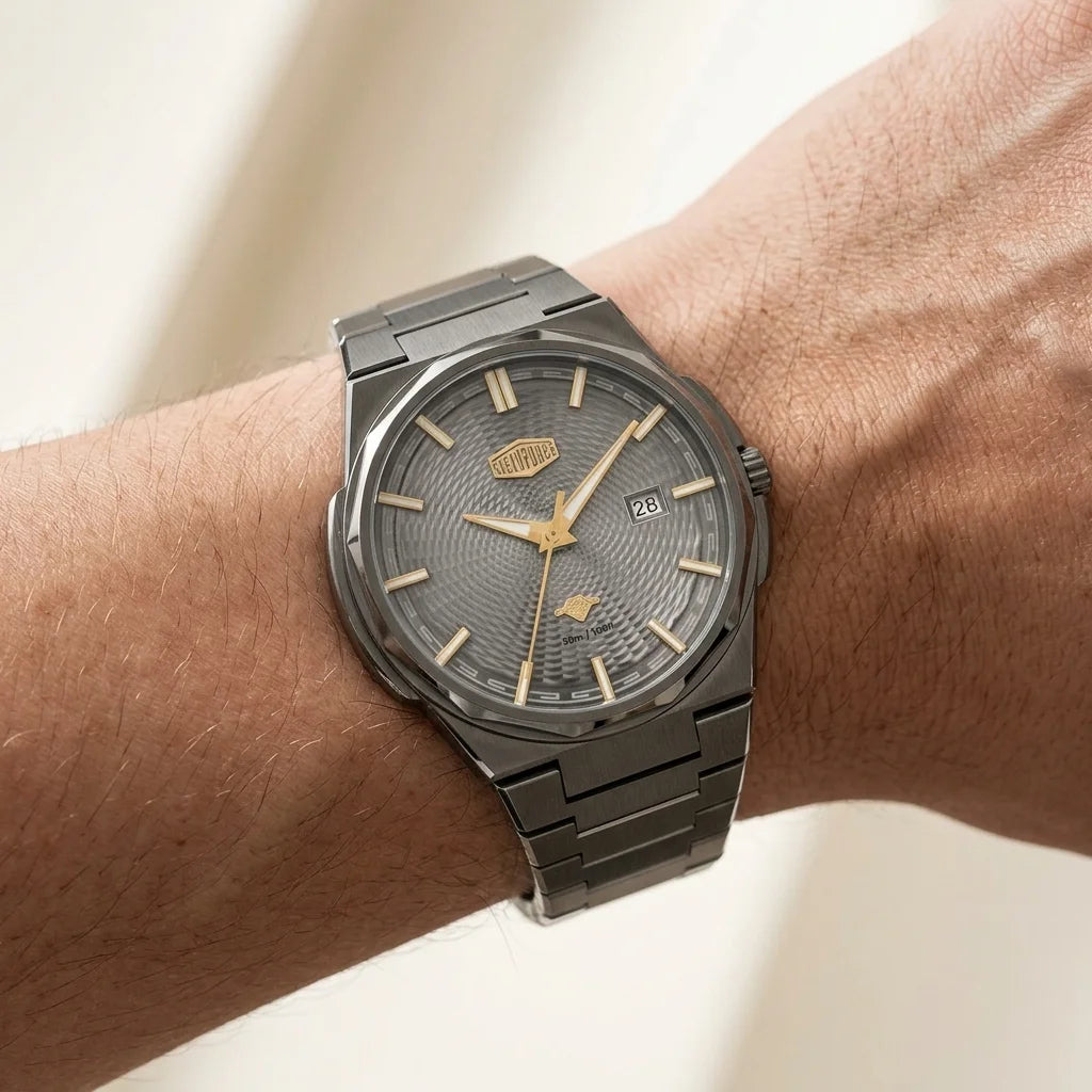 HeroForce 5053A Luxury Me - luxury men's watch natural skin