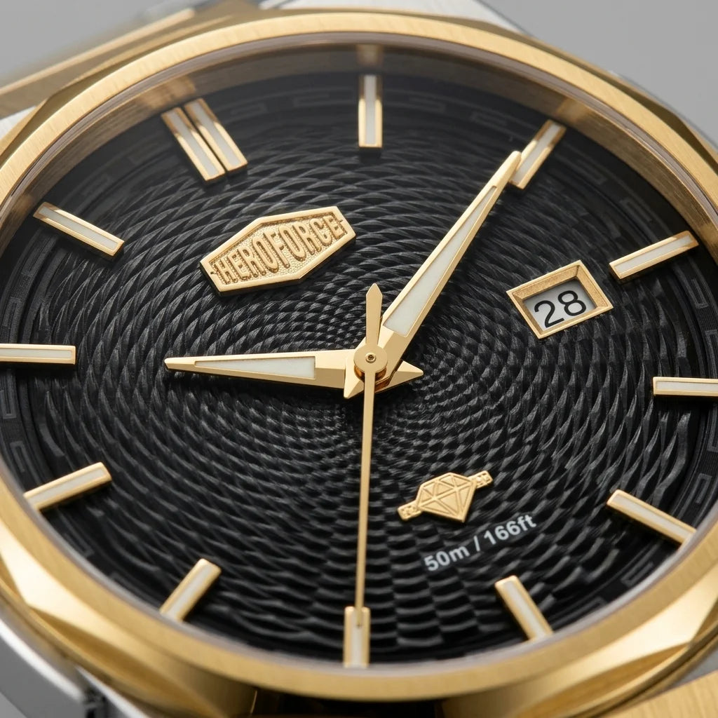 Heroforce 5053A Luxury Me - two-tone octagonal mechanical luxury