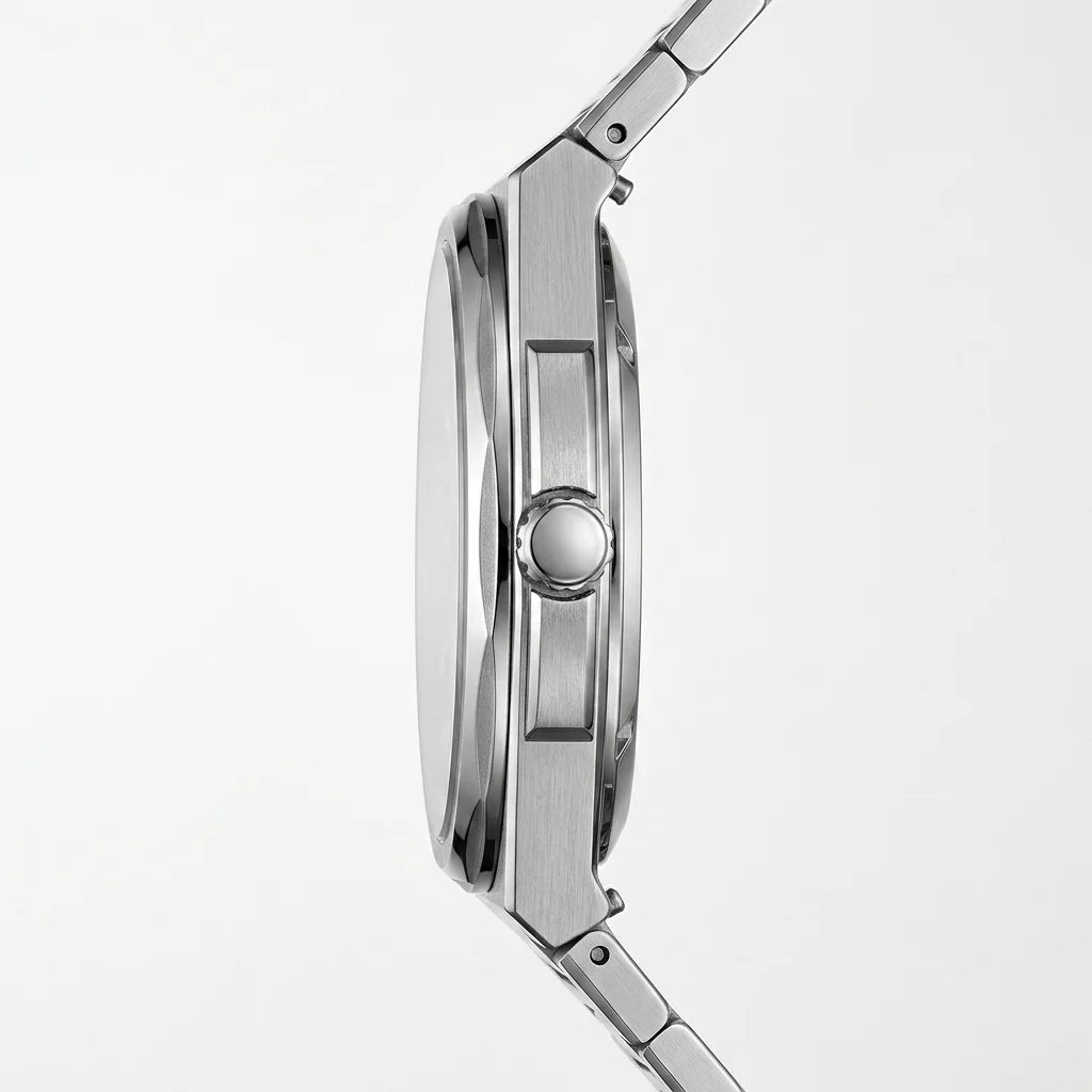 Heroforce 5053A Octagonal - side profile, luxury watch, metal case, watch crown