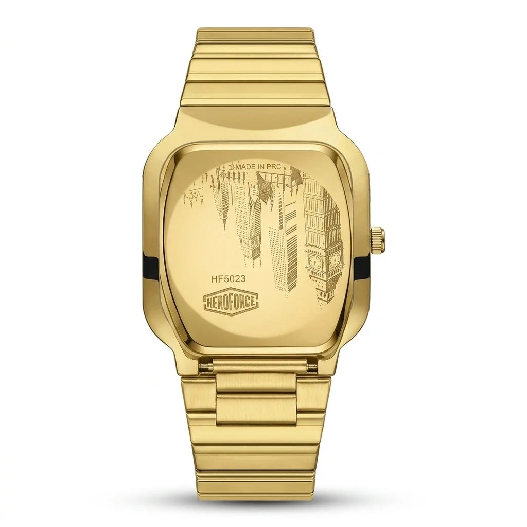 Heroforce 5055GL Luxury S - case back, engraved, premium, detail