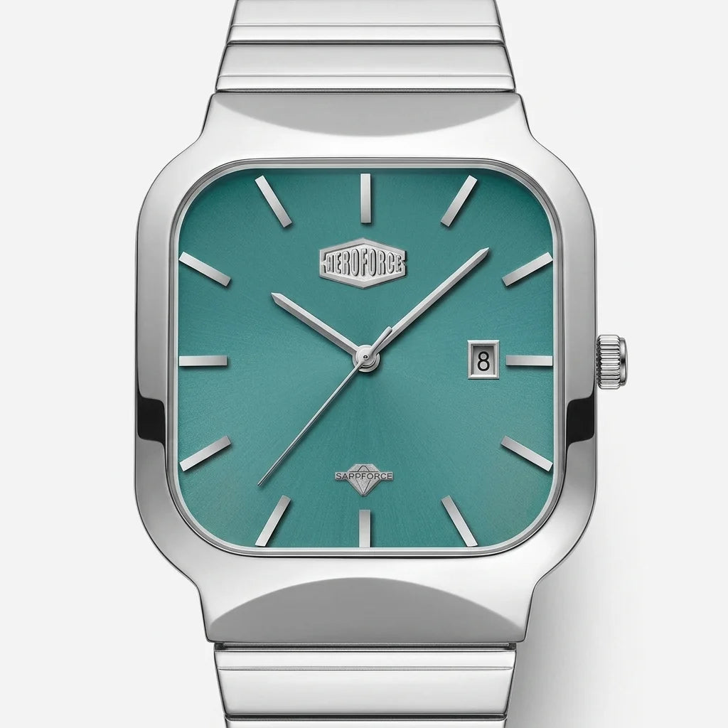 Heroforce 5055GL Watch - dial texture, crisp markers, legible logo, luxury